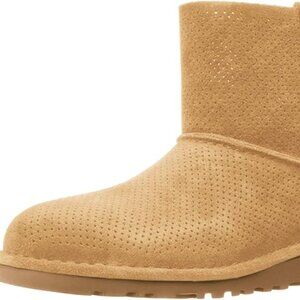 UGG Australia unlined mini perf boot, size 6, tawny brown, NEW in original box